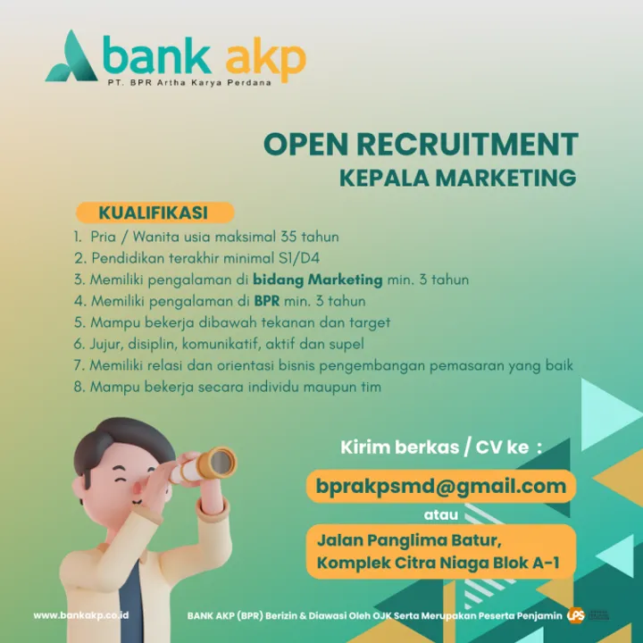 Karir Kepala Marketing Bank AKP