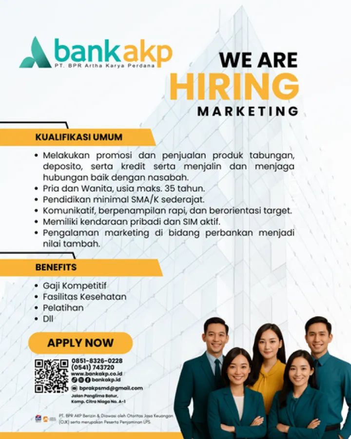 Karir Marketing Bank AKP