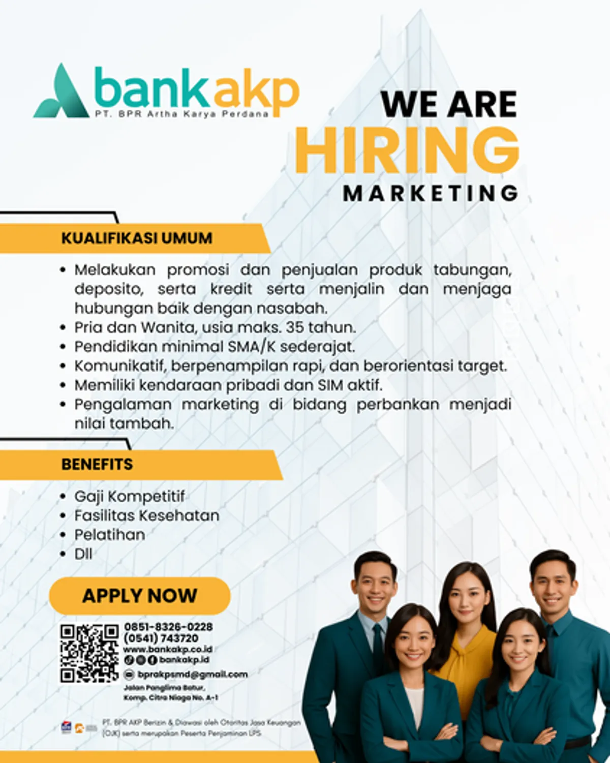 Karir Marketing Bank AKP